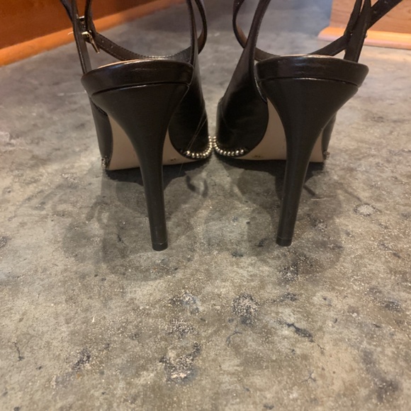 Gianni Bini Studded Black Leather High heels 8 - Picture 4 of 6